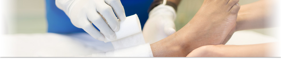 ankle being wrapped